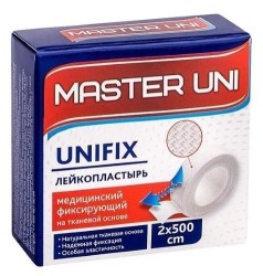 Лейкопластырь, Master Uni (Мастер Юни) р. 2смх500см 1 шт Юнификс на тканевой основе